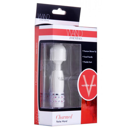 Wand Essentials Pink and White Charmed Petit Massage Wand