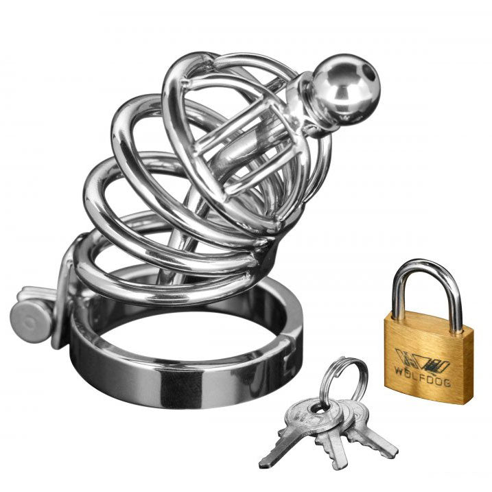 Master Series Asylum 4 Ring Locking Chastity Cage


