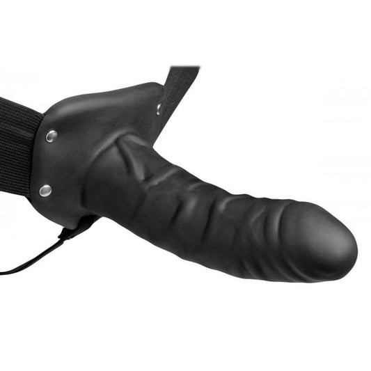 Size Matters Black Hollow Silicone Dildo Strap On