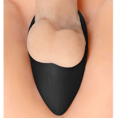 Silicone Taint Teaser Black Cock Ring and Perineum Stimulator