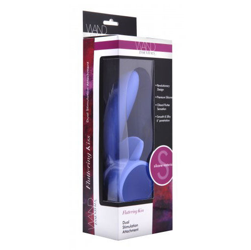 Wand Essentials Violet Fluttering Kiss Dual Stimulation Attachment