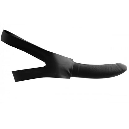 Master Series Black Face Strap On with Mouth Gag and Dildo
