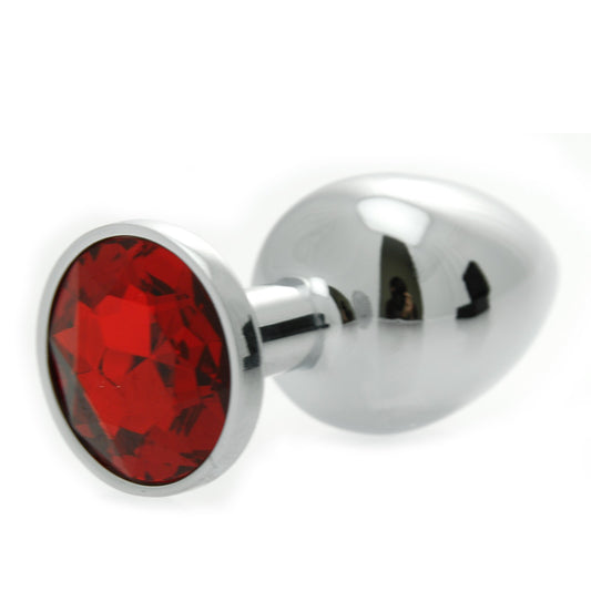 Elegant Stainless Steel Jewel Butt Plug with Gemstones
