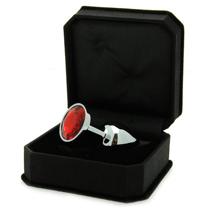 Elegant Stainless Steel Jewel Butt Plug with Gemstones