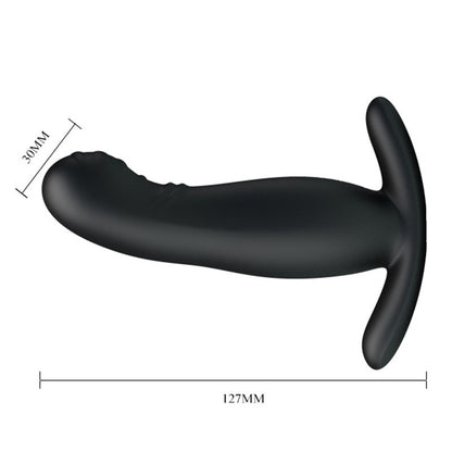 Mr Play Black Silicone Prostate Massager with Remote Control
