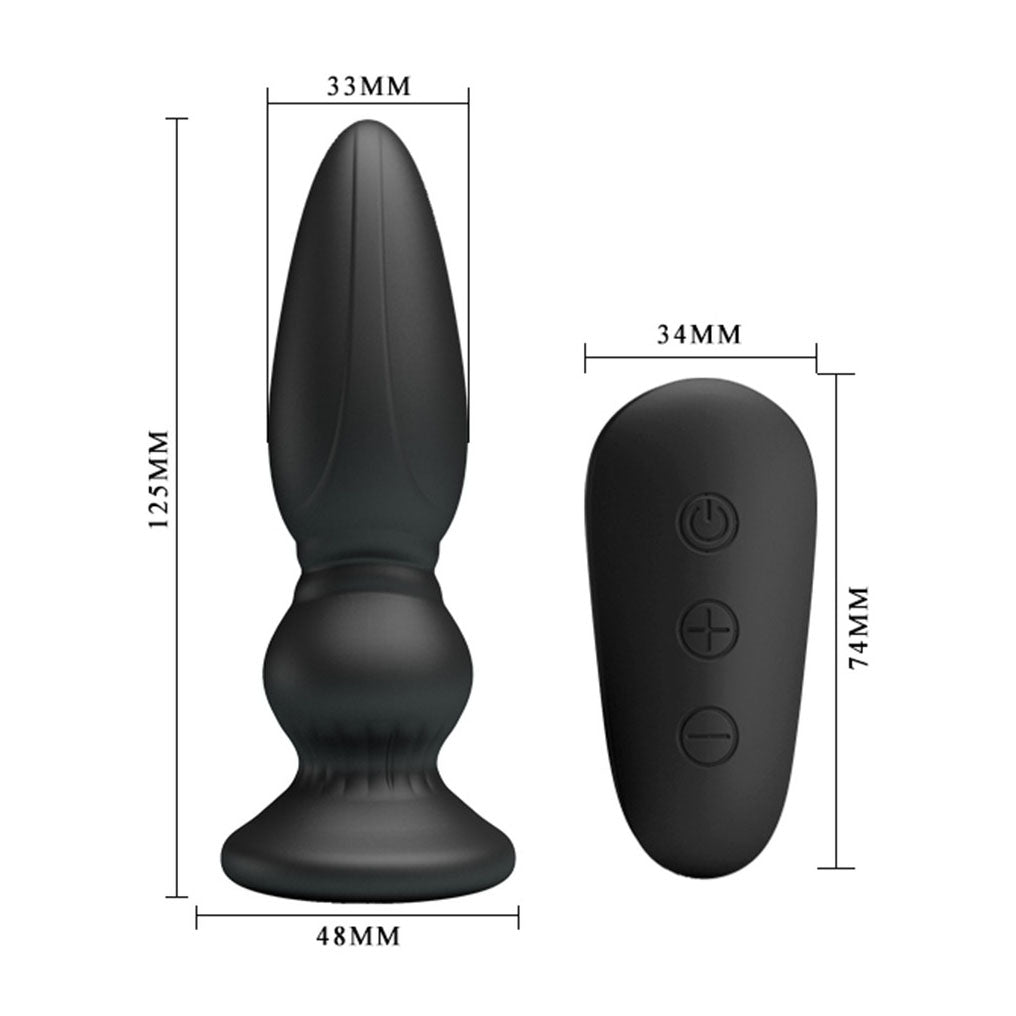 Mr Play Silicone Waterproof Remote Controlled Vibrating Anal Plug