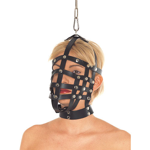 Rimba Black Leather Muzzle Mask


