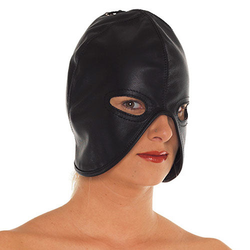 Rimba Black Leather Head Mask

