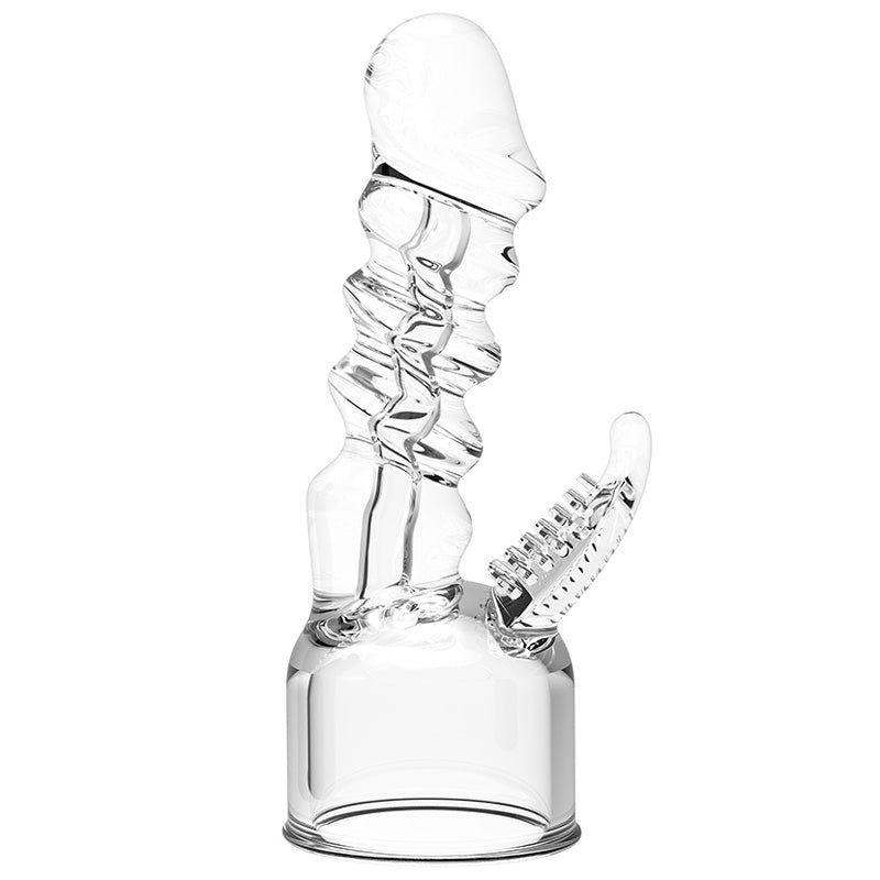 Wand Essentials Clear Power Head Super Dong Attachment
