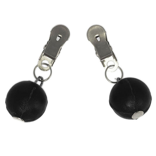 Sensual Metal Nipple Clamps Black Weights for Stimulation