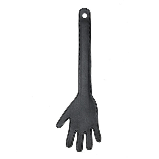 Genuine Leather Black Hand Whip for Sensory Exploration