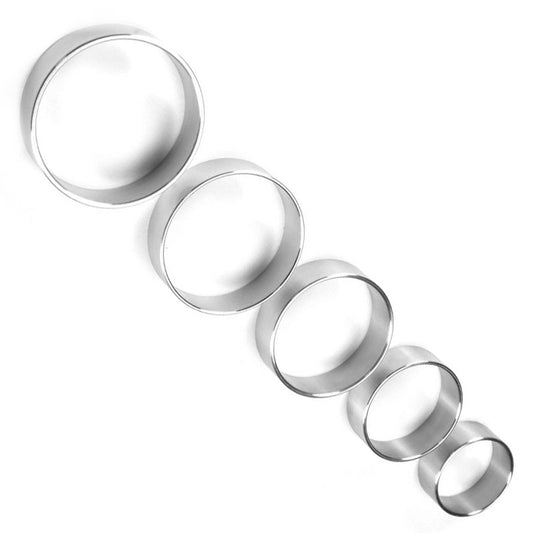 Stainless Steel Sleek Silver 1.35 Inch Cock Ring