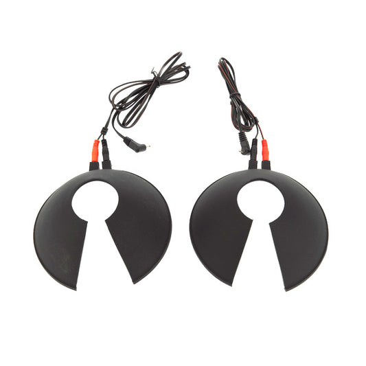Rimba Black Leather Electro Stimulation Breast Cups