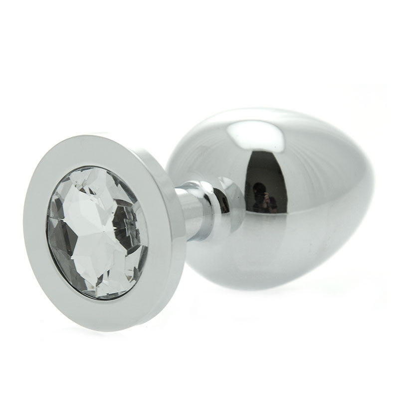 Luxurious Steel Jewelled Crystal Butt Plug in Elegant Design